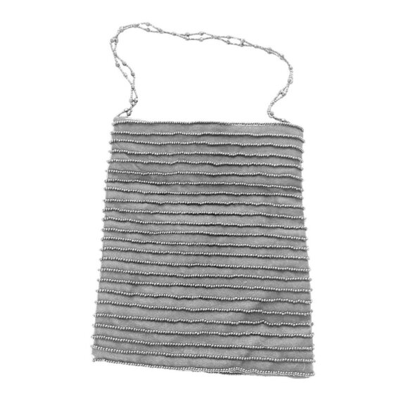 GAP Vintage Womens Black Beaded Mini Shoulder Bag With Snap Closure - Picture 5 of 7